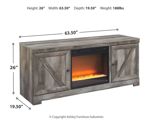 Wynnlow 63" TV Stand with Electric Fireplace (8027092025661)