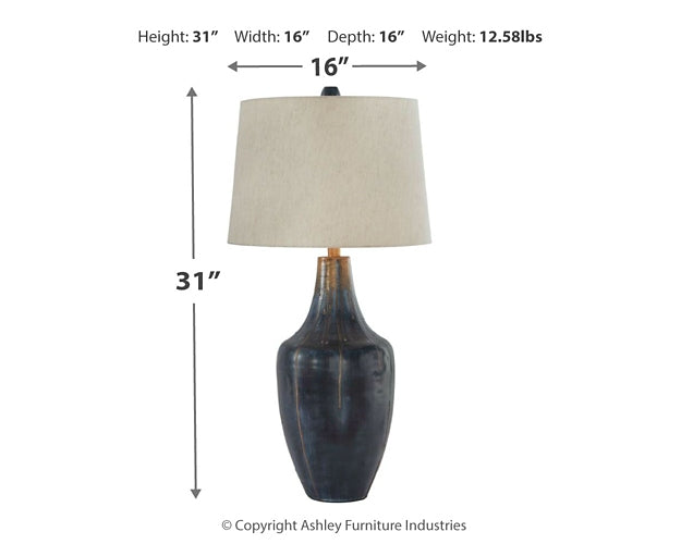 Evania Metal Table Lamp (1/CN) (8027069612349)