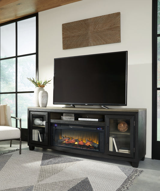 Foyland 83" TV Stand with Electric Fireplace (8027154219325)
