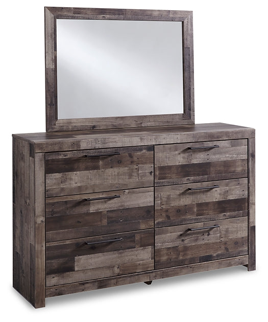 Derekson King Panel Headboard with Mirrored Dresser and Chest (8027037204797)