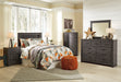Brinxton Queen/Full Panel Headboard with Mirrored Dresser, Chest and Nightstand (8027129807165)