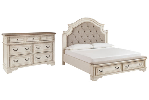 Realyn King Upholstered Bed with Dresser (8027030552893)
