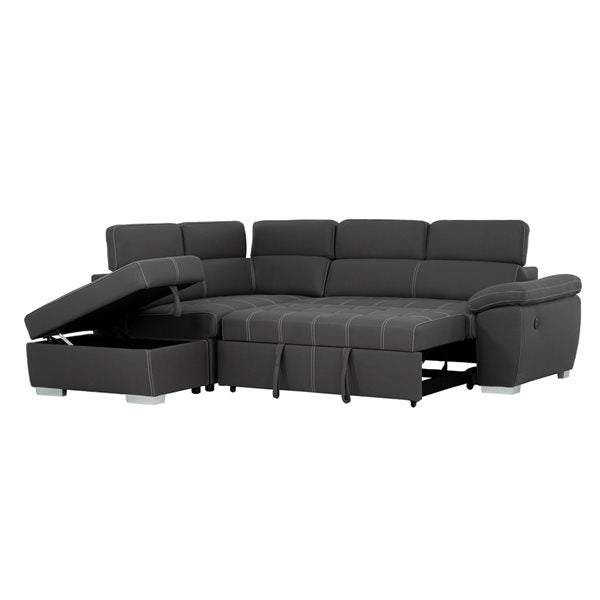 Primo International Zinnia Sectional Sofa Bed with Storage