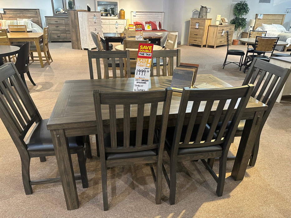 Dining Table + 6 Chairs (Canadian Hardwood)