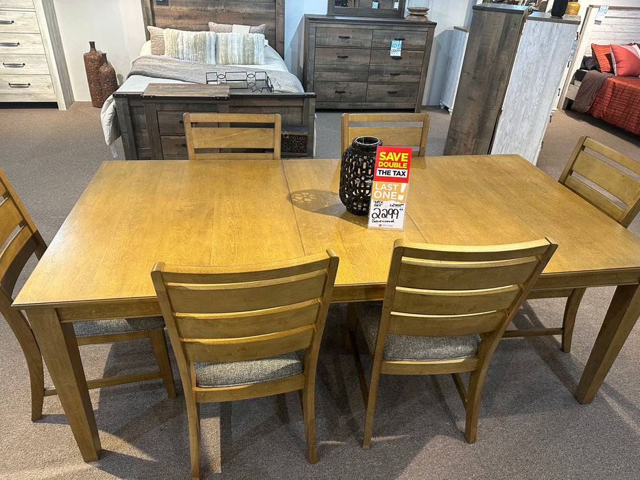 Dining Table + 6 Chairs (Solid Wood)