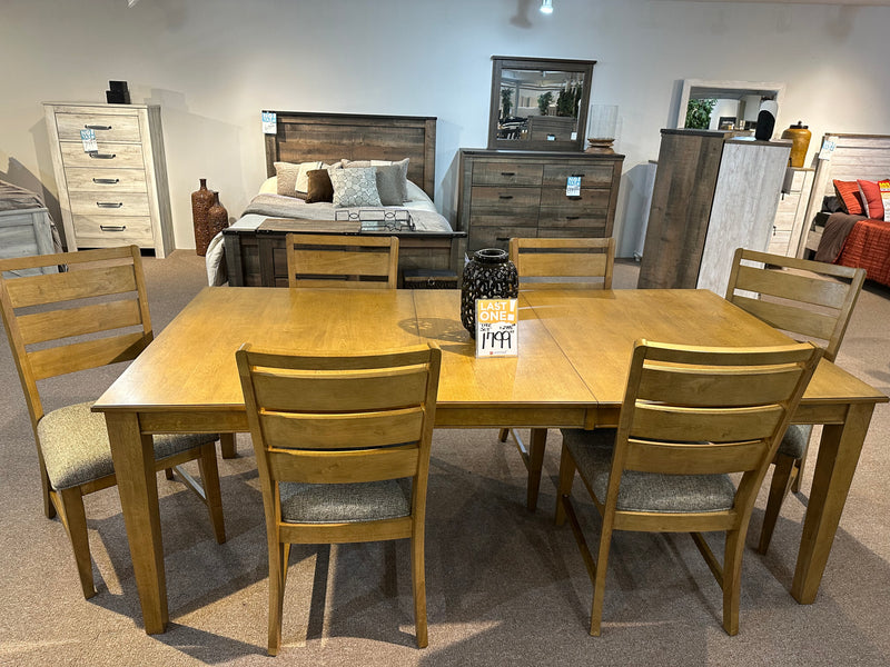 Dining Table + 6 Chairs (Solid Wood)