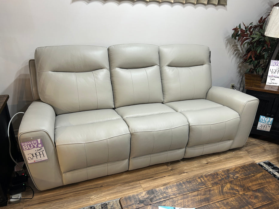 Leather Dual power reclining Sofa