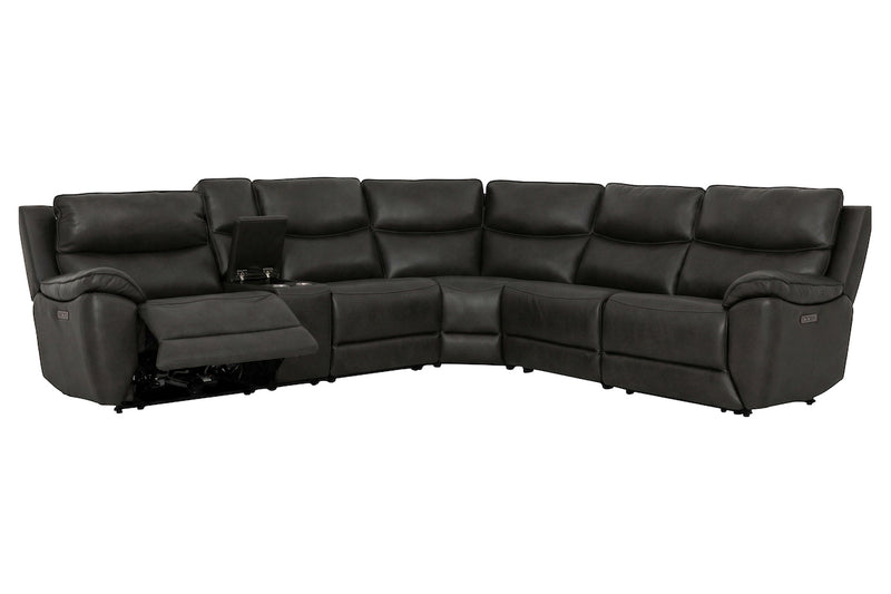 Knox Power Leather Sectional