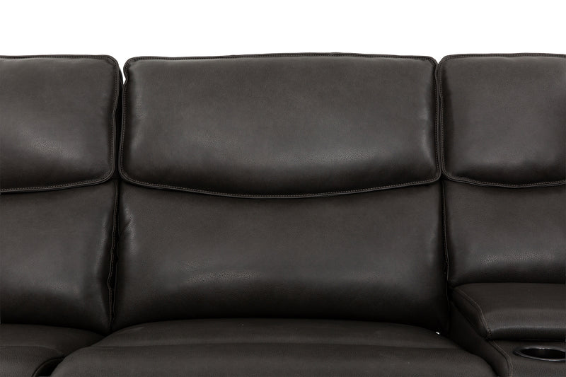 Knox Power Leather Sectional