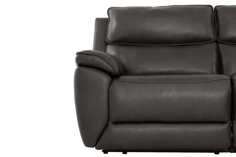 Knox Power Leather Sectional