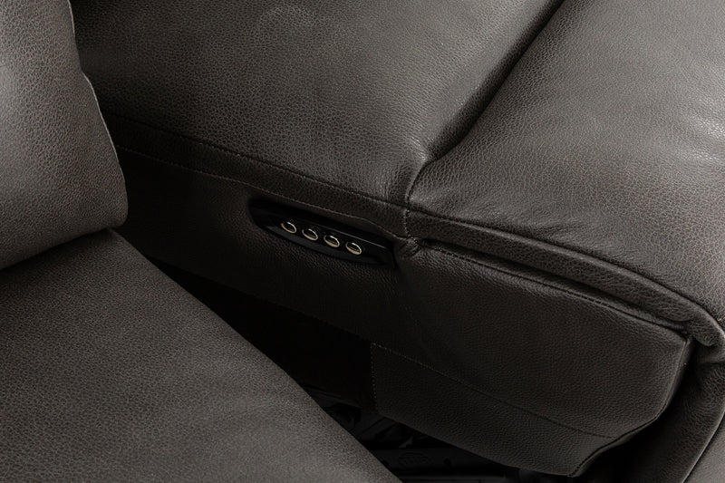 Knox Power Leather Sectional