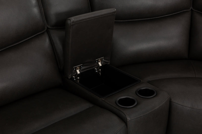 Knox Power Leather Sectional