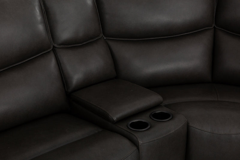Knox Power Leather Sectional
