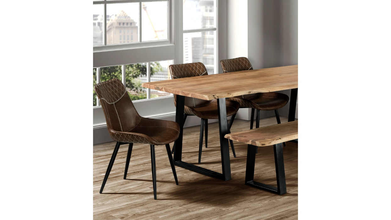 Acacia Wood Top Bench