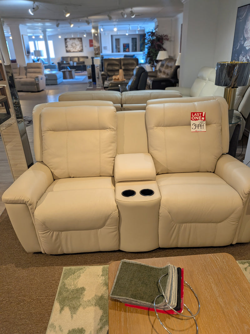 Canadian Made Leather Reclining Loveseat