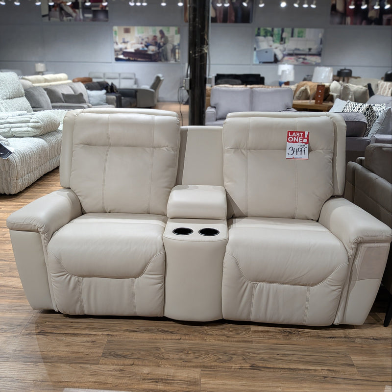 Canadian Made Leather Reclining Loveseat