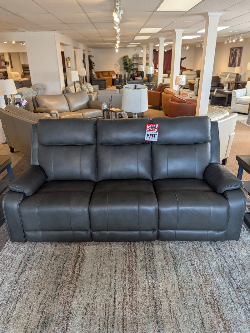 Dual Power Leather Sofa