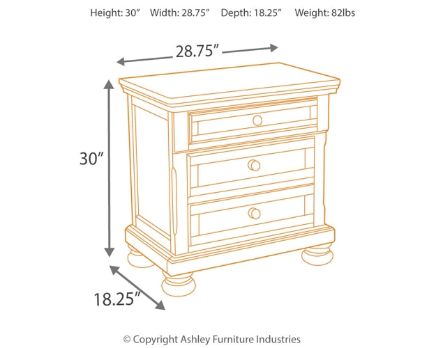 Porter Two Drawer Night Stand