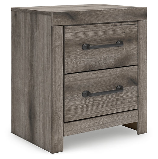 Graystorm Full Panel Bed with Mirrored Dresser, Chest and Nightstand