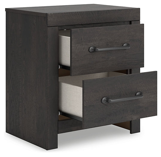 Hollivern Twin Panel Storage Bed with Mirrored Dresser and Nightstand