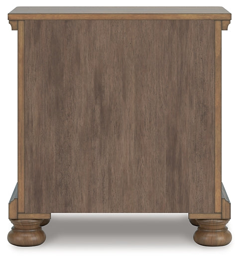 Feddinger King Storage Sleigh Bed with Mirrored Dresser, Chest and Nightstand