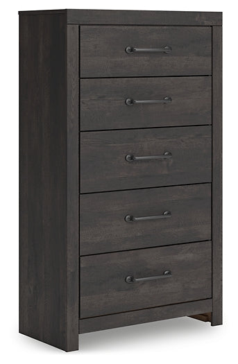 Hollivern Full Panel Bed with Mirrored Dresser, Chest and Nightstand