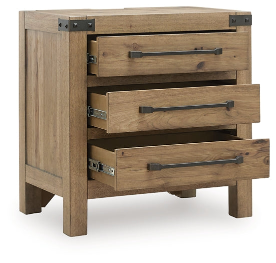 Ridgester Three Drawer Night Stand