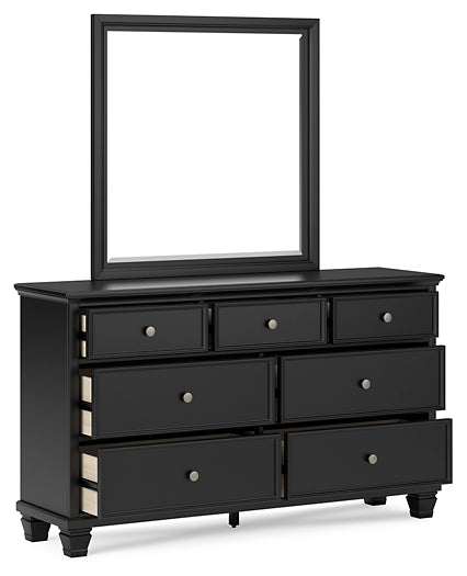 Lanolee Full Panel Storage Bed, Dresser, Mirror and Nightstand