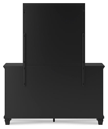 Lanolee Twin Panel Storage Bed, Dresser and Mirror