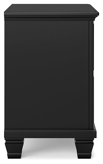 Lanolee King Panel Storage Bed, Dresser, Mirror and Nightstand