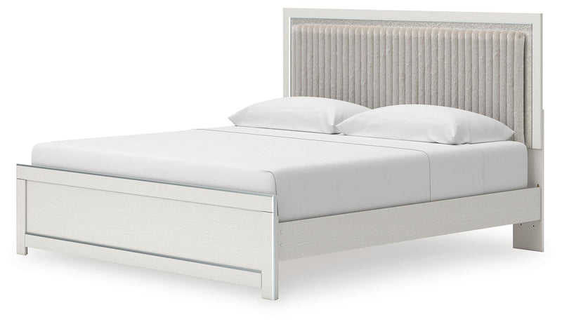 Zuraleus King Upholstered Panel Platform Bed