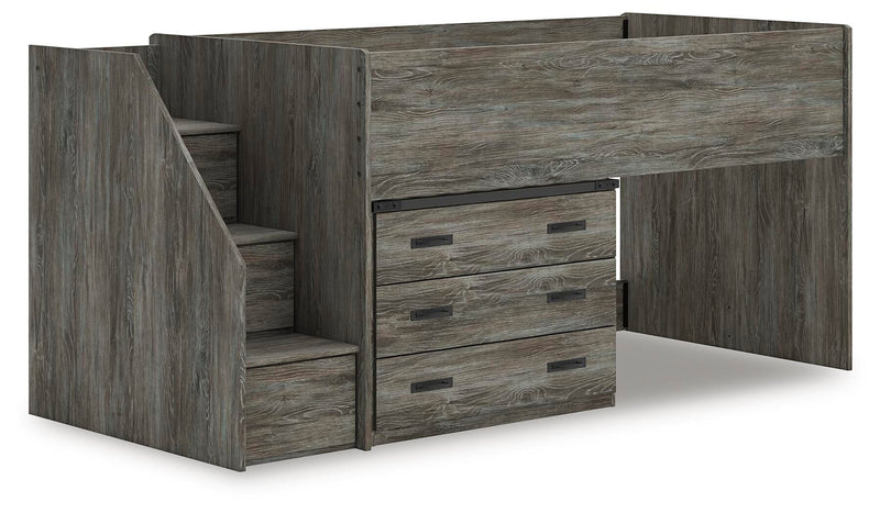Frandern Twin Loft Bed with Drawer Storage