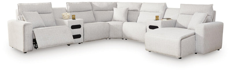 Modmax II 7-Piece Power Reclining Sectional with Chaise and Audio Consoles
