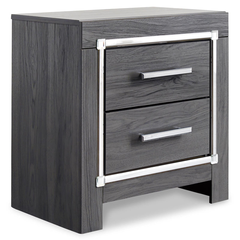 Lodanna Queen/Full Upholstered Panel Headboard Bed with Mirrored Dresser, Chest and Nightstand