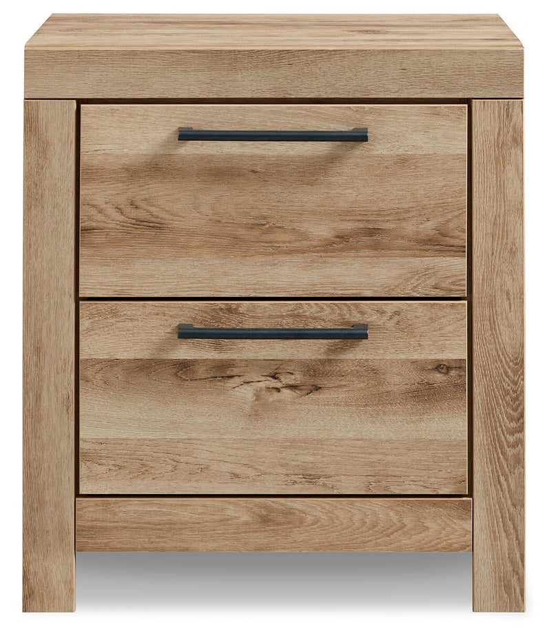 Hyanna King Panel Bed, Dresser, Mirror, Chest and Nightstand