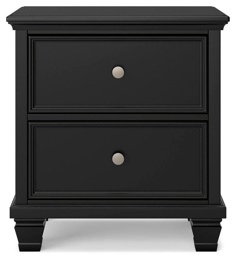 Lanolee King Panel Bed with Mirrored Dresser, Chest and Nightstand