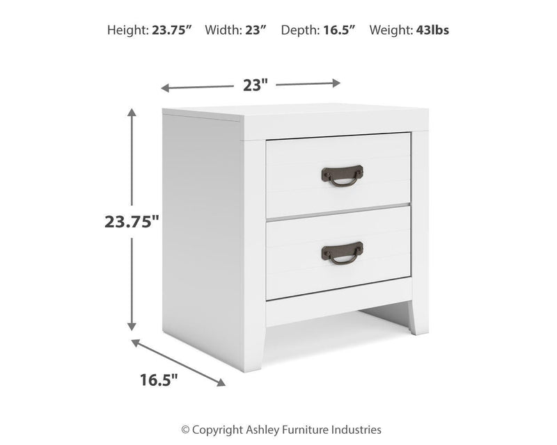 Binterglen Twin Panel Bed, Dresser, Mirror, Chest and Nightstand