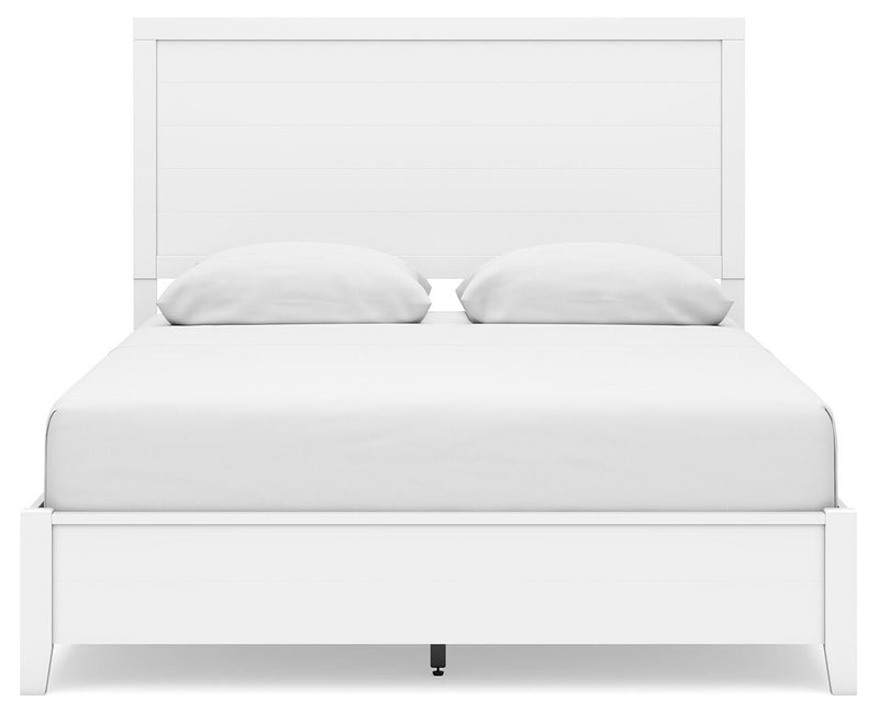 Binterglen Queen Panel Bed with Mirrored Dresser and Nightstand