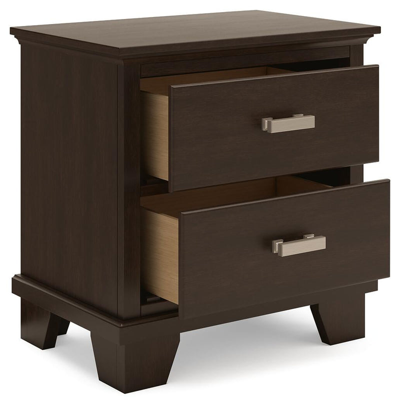 Covetown California King Panel Bed, Dresser, Mirror, Chest and Nightstand