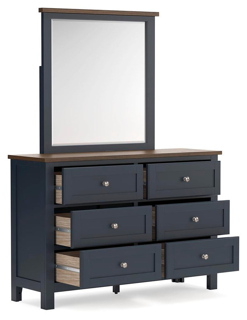 Landocken Full Panel Headboard, Dresser, Mirror and Nightstand