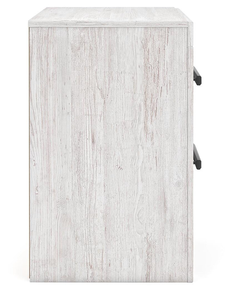 Cayboni Twin Panel Bed with Mirrored Dresser and Nightstand