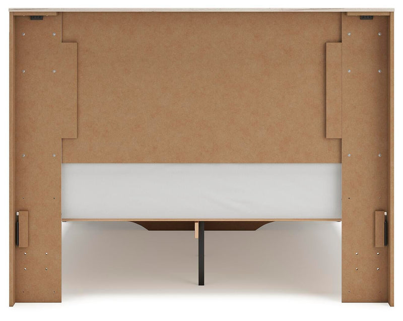 Lawroy Queen Panel Storage Bed, Dresser, Mirror and Nightstand