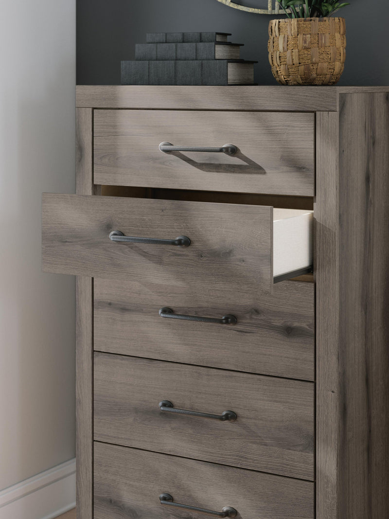 Urbanoore Full Panel Storage Bed, Dresser, Mirror, Chest and Nightstand