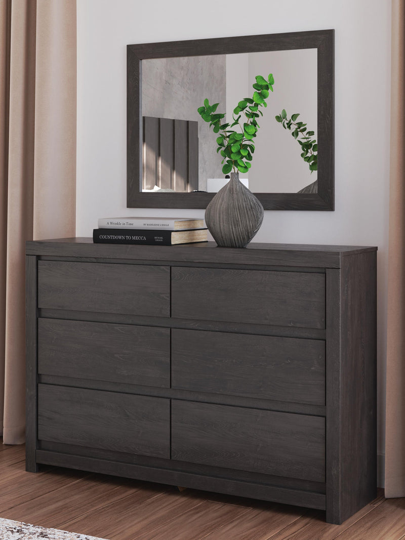 Parlayon King Panel Bed, Dresser, Mirror and Nightstand