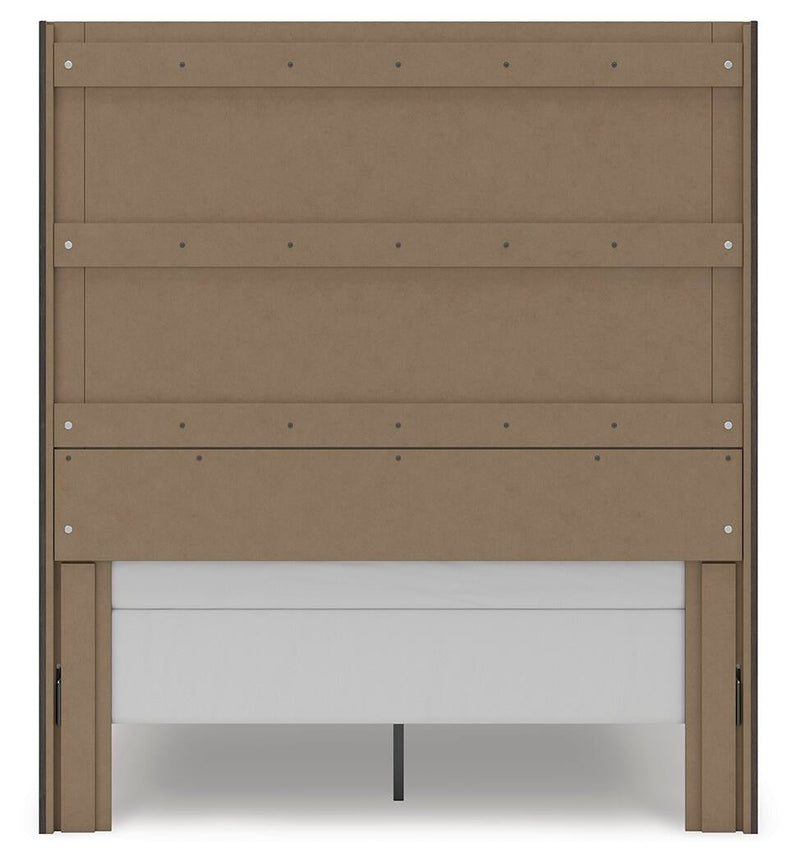 Parlayon Queen Panel Storage Bed, Dresser, Mirror and Nightstand