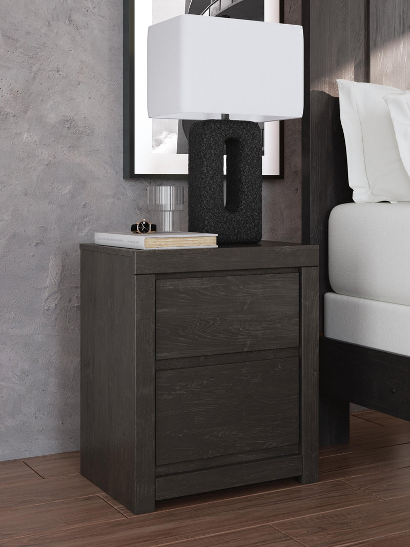 Parlayon Queen Panel Storage Bed, Dresser, Mirror and Nightstand
