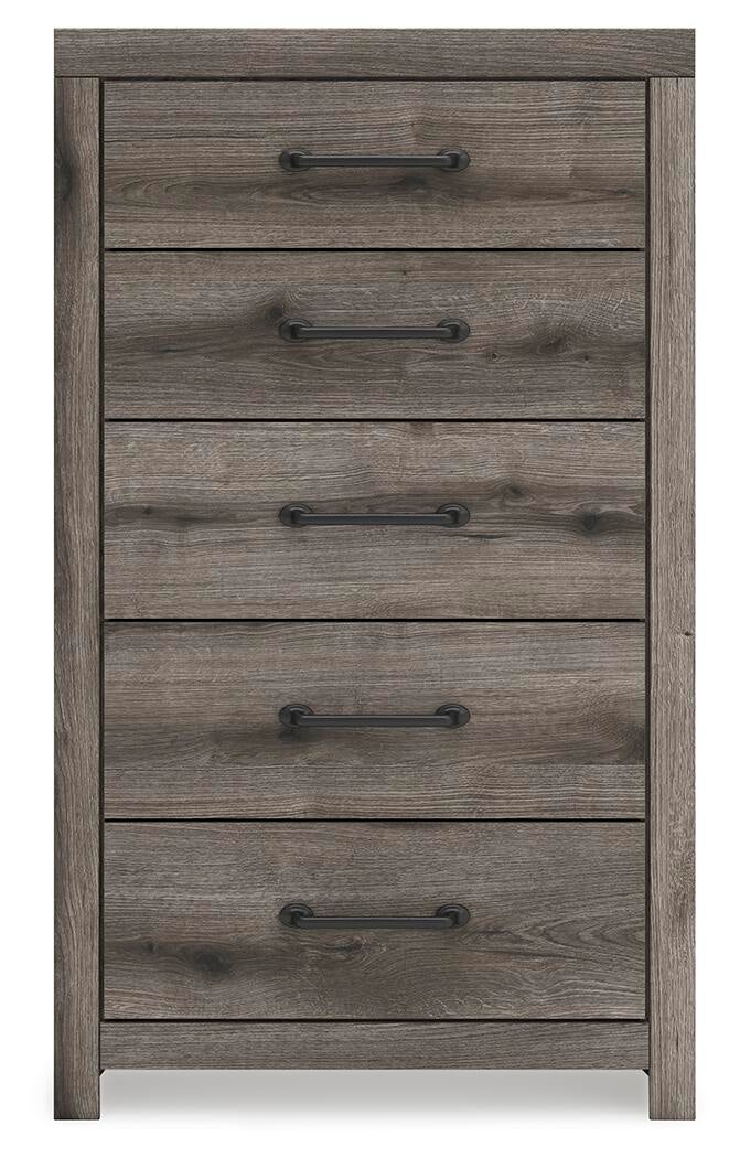 Urbanoore Twin Panel Bed, Dresser, Mirror, Chest and Nightstand