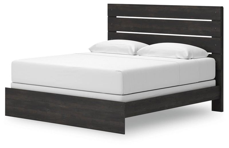 Delmorta King Panel Bed, Dresser and Mirror