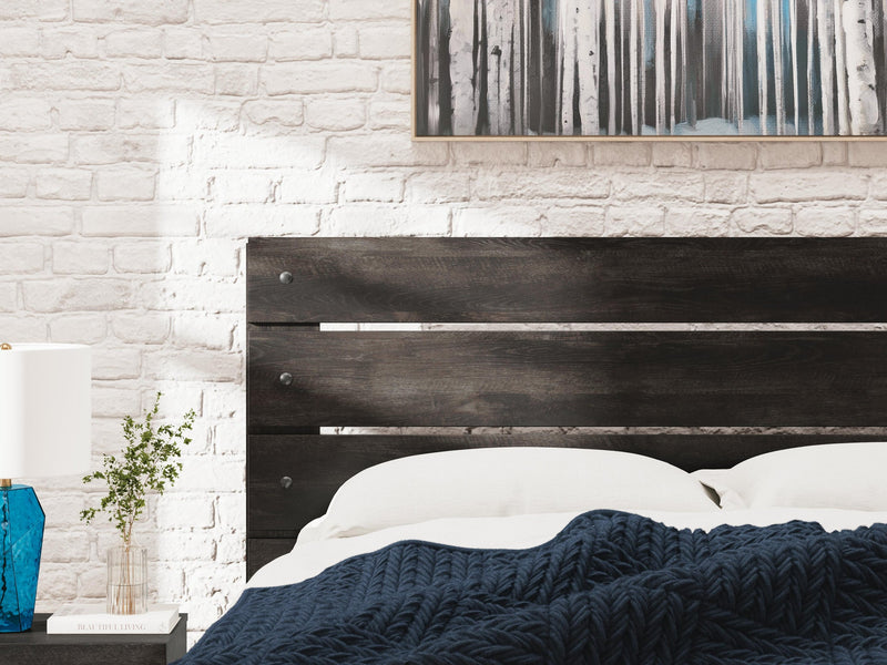 Delmorta King Panel Bed, Dresser and Mirror