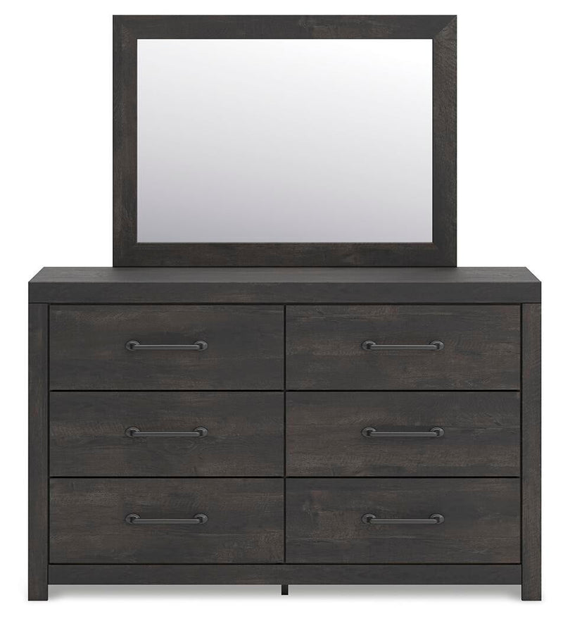 Hollivern Full Panel Storage Bed, Dresser, Mirror and Nightstand